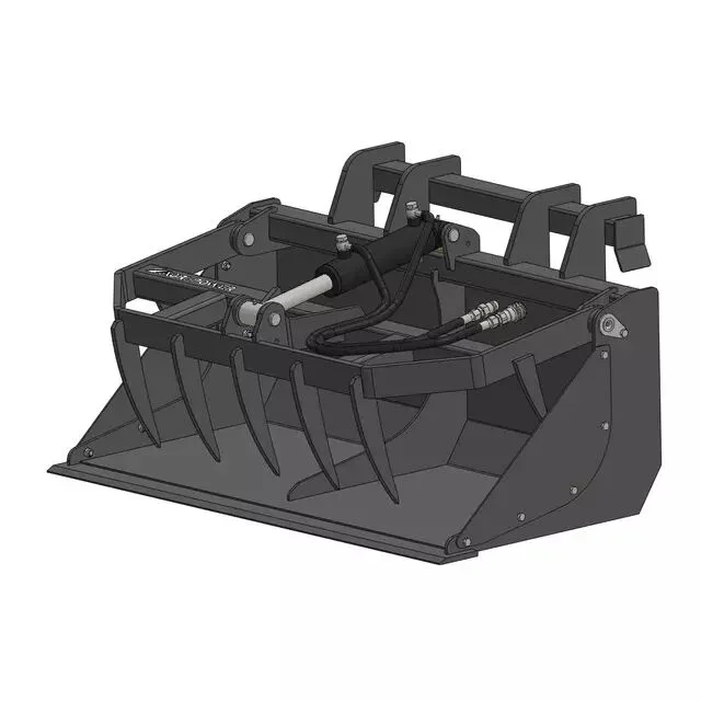Benne a grappin mini chargeur avec dents d&rsquo;une longueur 1.2 m striegel