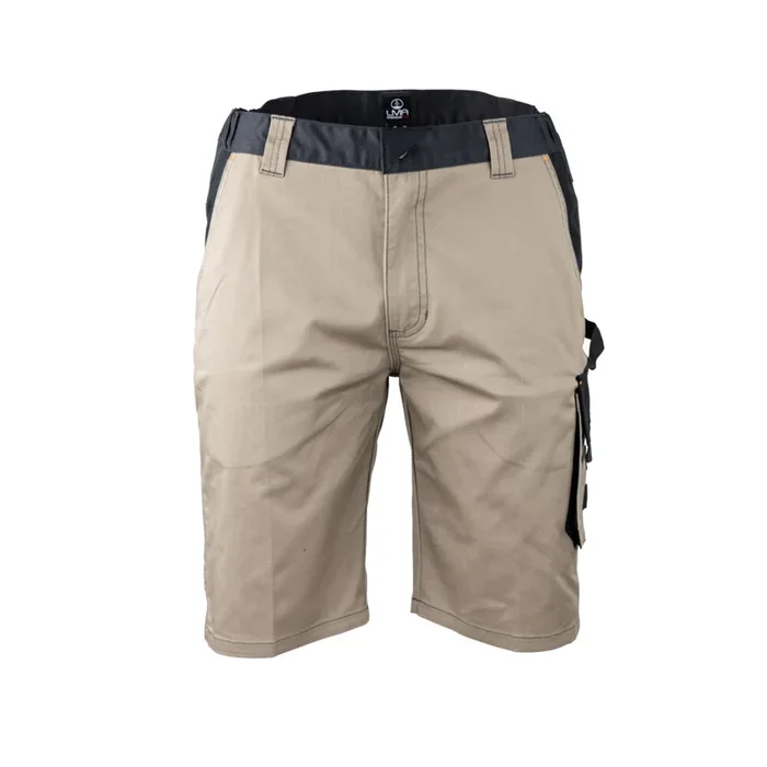 Bermuda bicolore stretch multipoches CHIRON BEIGE GRIS F – LMA LEBEURRE – 6168