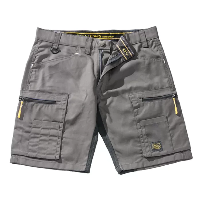 Bermuda de travail multipoches Mobisho Rica Lewis Workwear taille elastique Gris