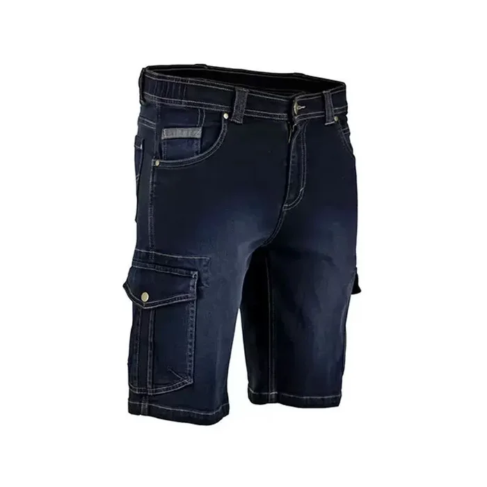 Bermuda denim stretch multipoches RADE BLEU DENIM – LMA LEBEURRE – 6113