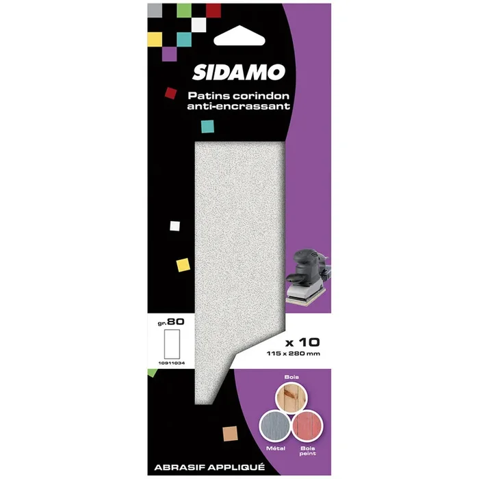 BLISTER 10 PATINS NON PERF.PAP CO.BLANC ANTI-ENC.115X280 G120 SIDAMO – 10911035
