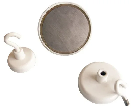 Blister 2 crochets de suspension magnétique diamètre 36mm blanc