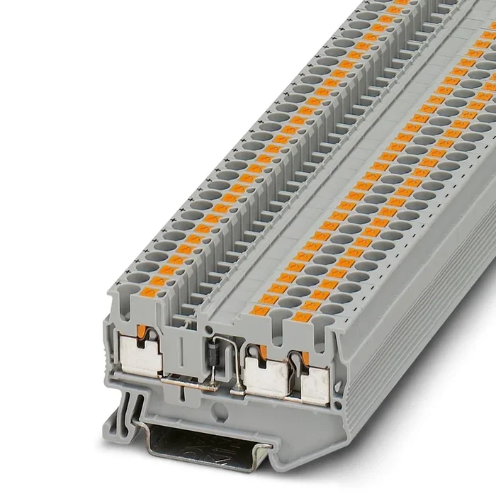 Bloc de jonction de traversée Phoenix Contact PT 2.5-TWIN-DIO/L-R, 0.14 → 4mm², Enfichable, Gris
