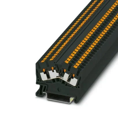 Bloc de jonction de traversée Phoenix Contact PTS, 2.5mm², Enfichable, Noir