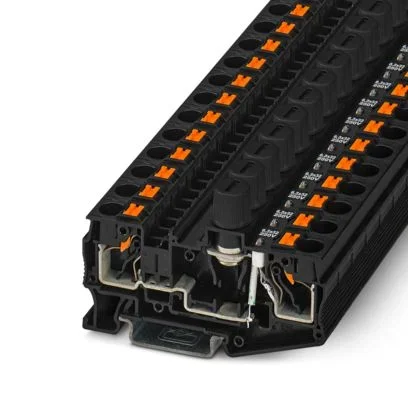 Bloc de jonction fusibles Phoenix Contact PT 6, 0.5 → 10mm², Enfichable, Noir