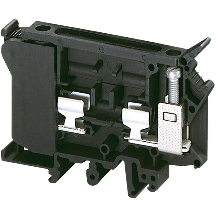 Bloc de jonction rail DIN à fusible Schneider Electric TRV, 16mm², A visser, Noir