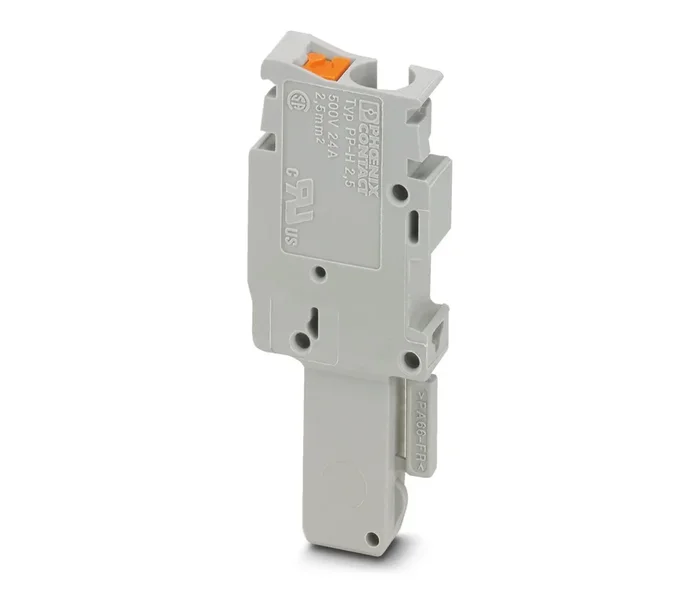 Bloc de jonction rail DIN Phoenix Contact PP-H 2.5/1-L, 0.14 → 4mm², Enfichable, Gris