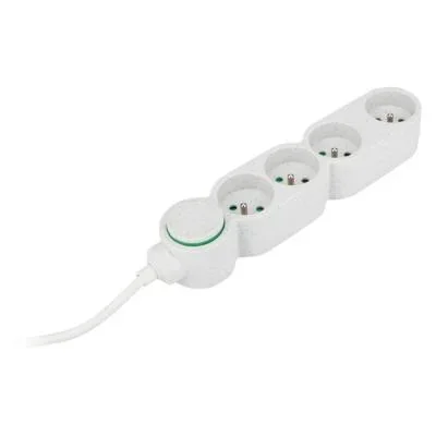 Bloc multiprises 4 prises 16A Zenitech – Câble 1,5 m – Blanc