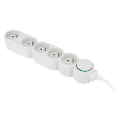 Bloc multiprises 5 prises 16A Zenitech – Câble 1,5 m – Blanc