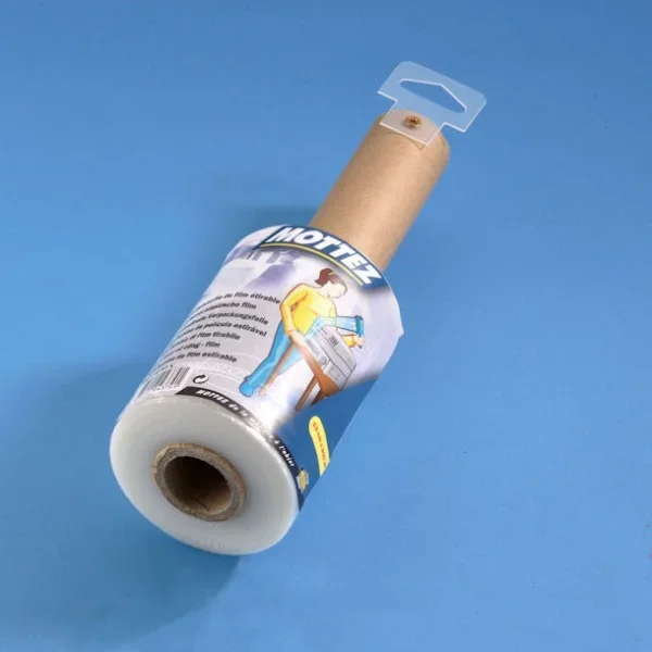 Bobinette de film ?tirable avec d?rouleur carton