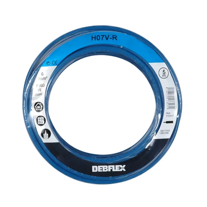BOBINOT HO7V-R 6 MM² 5M BLEU – DEBFLEX – 113317