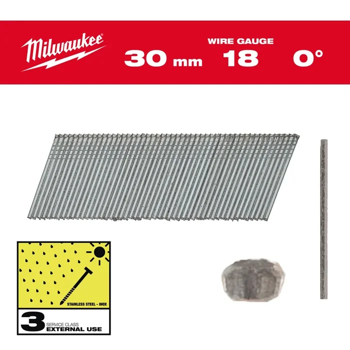 BOITE 5000 CLOUS GAUGE 18 INOX 32MM – Carton MILWAUKEE ACCESSOIRES – 4932492561