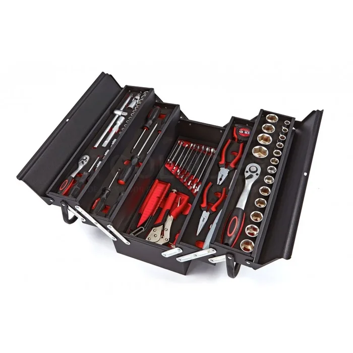 Boîte à outils pré-remplie HBM Profi 85 pièces avec supports en mousse