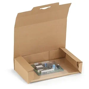 Boîte carton brune avec calage film intégré
