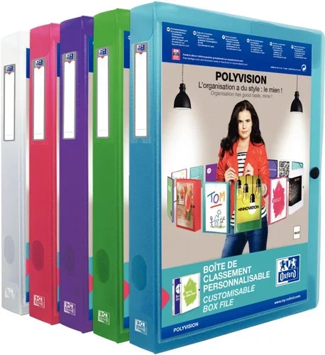 Boite classement personnalisable dos 40 mm 24×32 cm coloris assortis