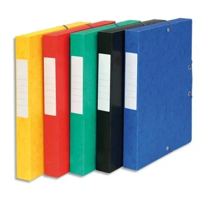 Boîte de classement 1er prix – dos de 4 cm – carte lustrée – coloris assortis