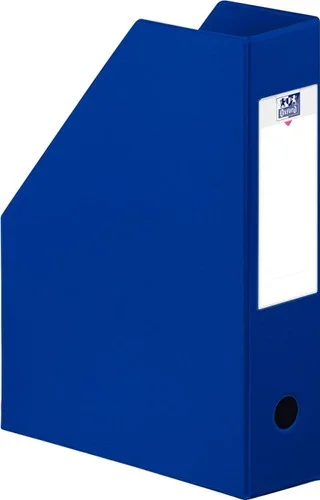 Boite de classement en PVC à pan coupé dos 7 cm bleu