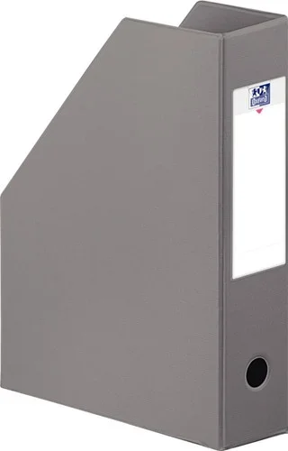 Boite de classement en PVC à pan coupé dos 7 cm gris