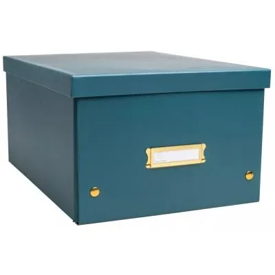 Boîte de rangement à plat A4+ Exacompta NeoDeco en carton – Bleu