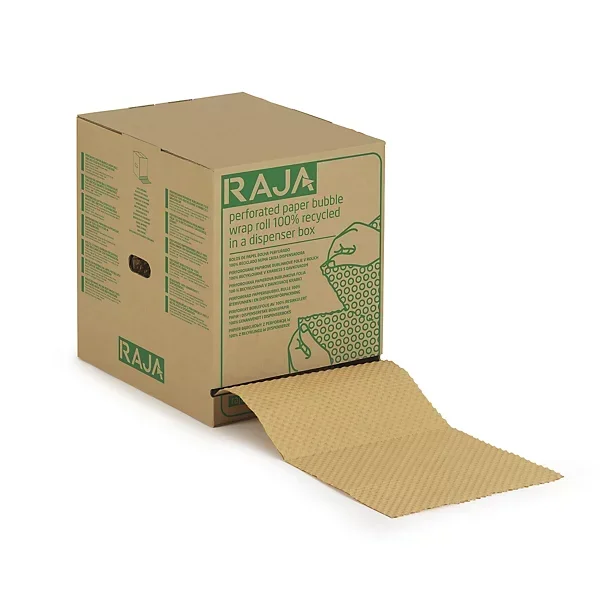 Boîte distributrice papier bulles pré-découpé RAJA