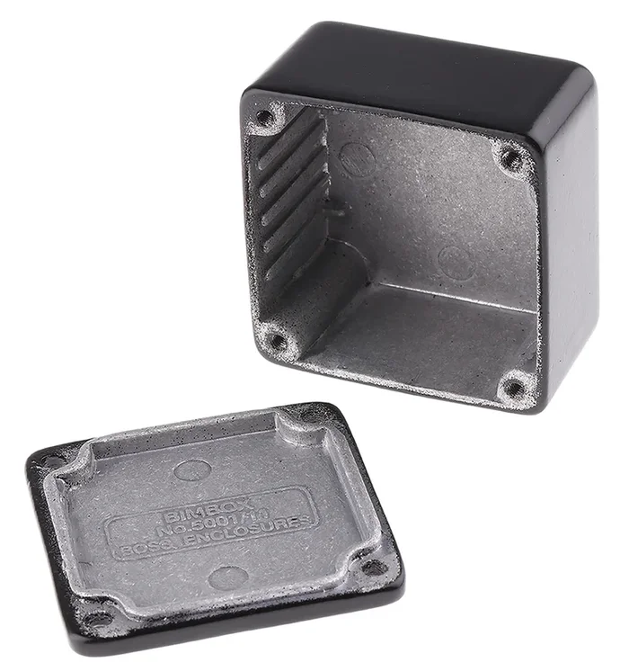 Boîtier CAMDENBOSS 5000 en Fonte d’aluminium, 50 x 50 x 31mm, Noir IP54, Blindé