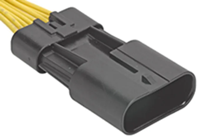 Boîtier de connecteur à sertir Mâle, 10 contacts 1 rang , pas 1.8mm, Droit, Montage sur câble, série Squba
