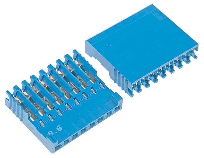 Boitier de connecteur Femelle, 8 contacts 1 rang , pas 2.54mm, Droit, Montage sur câble, série AMPMODU HE14