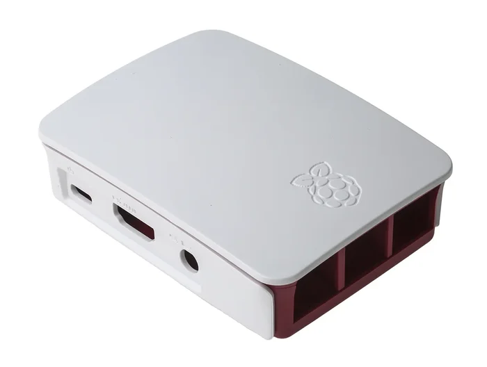 Boîtier Raspberry Pi 2B, 3B, 3B+, B+, Official en Plastique Rouge, Blanc