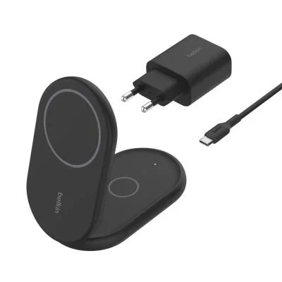 BOOSTCHARGE Qi2 15w Mag 2in1 Stand BL
