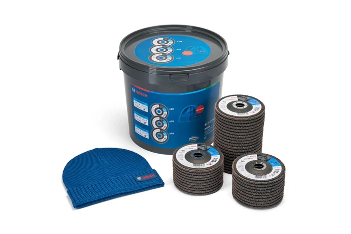 Bosch 061599765W Jeu de disques à lamelles 40 pièces – 125mm + capuchon