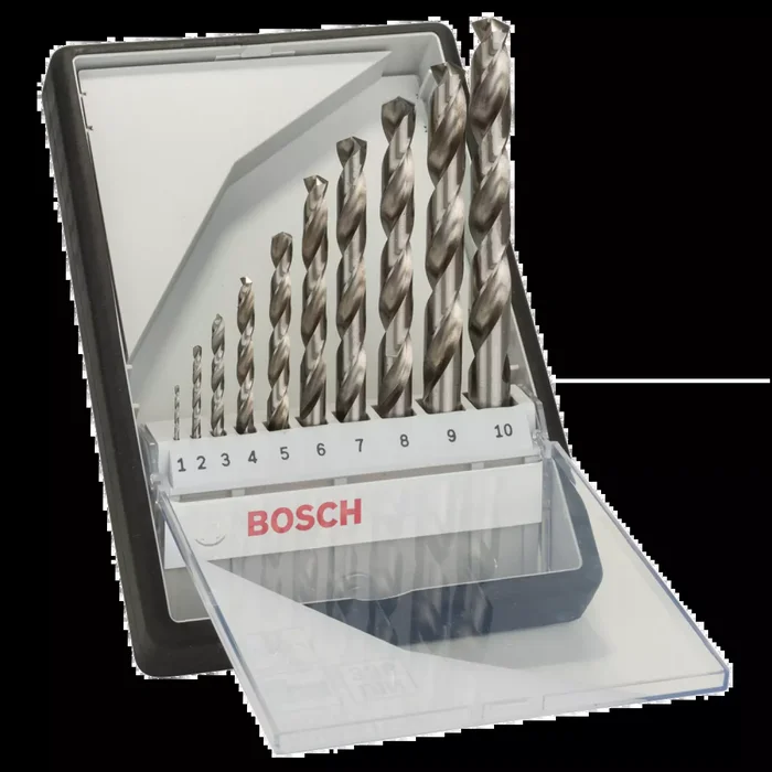 Bosch 2607010535 – Set 10 pièces foret à métaux Robust Line HSS-G 135° 1; 2; 3; 4; 5; 6; 7; 8; 9; 10 mm