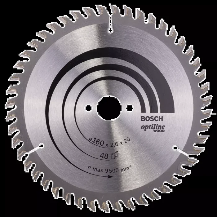 Bosch 2608640732 – Lame de Scie Circulaire Optiline Wood, 160 x 20/16 x 2,6 mm, 48D
