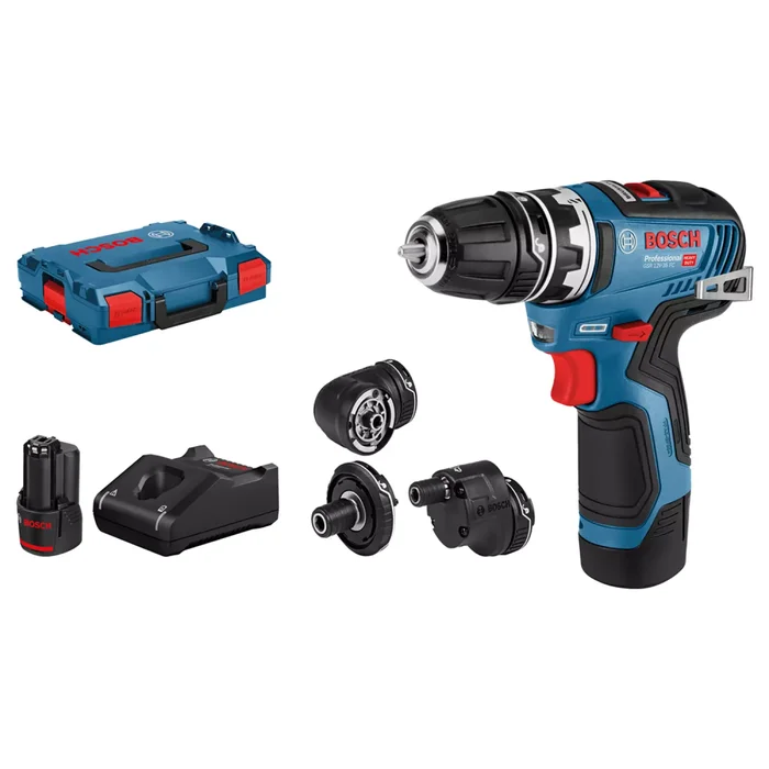 Bosch GSR 12V-35 FC 12V LI-ion Battery Vis Drill Set (2×3,0h) dans L-Boxx