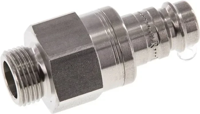 Bouchon d’accouplement (NW10) G 3/8″(AG), acier inoxydable, fermeture des deux côtés