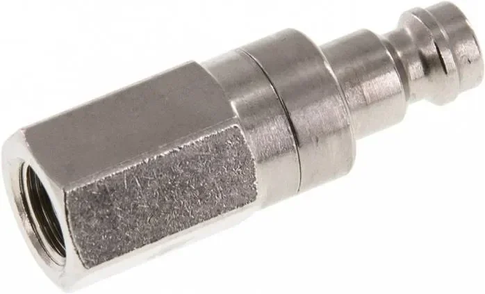 Bouchon d&rsquo;accouplement (NW5) G 1/8&Prime;(IG), laiton nickelé, fermeture des deux côtés