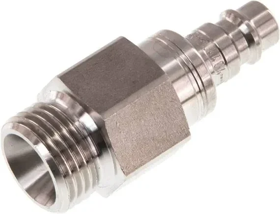 Bouchon d&rsquo;accouplement (NW7.2) G 1/2&Prime;(AG), 1.4404, fermeture des deux côtés