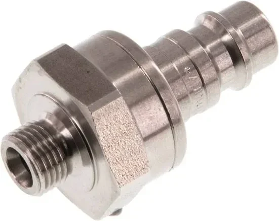 Bouchon d&rsquo;accouplement (NW7.2) G 1/8&Prime;(AG), acier inoxydable, fermeture double face