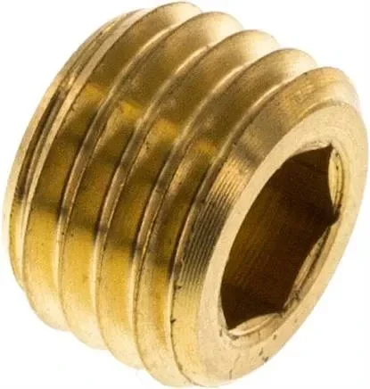 Bouchon de fermeture coll. int. M 12×1,5, laiton