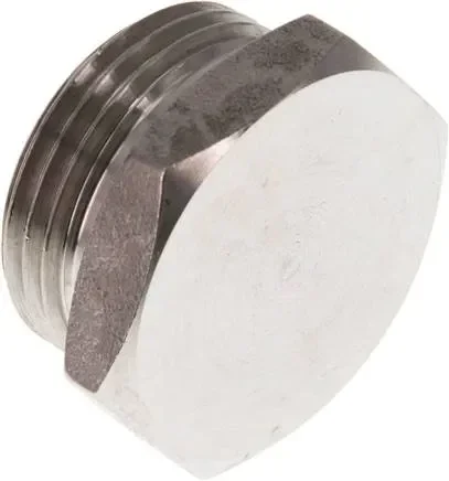 Bouchon de fermeture Ext. G 3/4″, V4A, plat