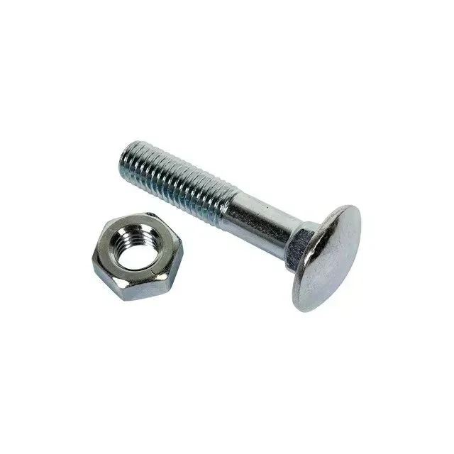 Boulon tete ronde collet carre 10×80 zingue 4.8 (boite de 5)