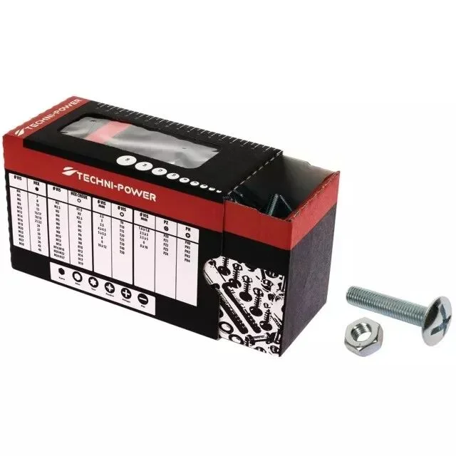 Boulon tete ronde collet carre 8×20 zingue 4.8