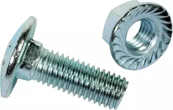 Boulon tete ronde collet carre bas 8×25 zingue 8.8
