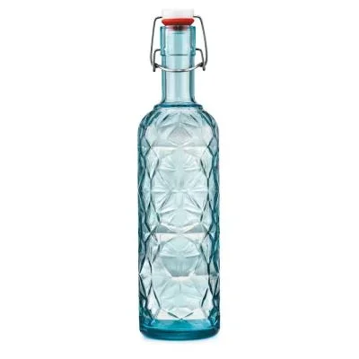 Bouteille en verre 1 L – Transparent – Lot de 6