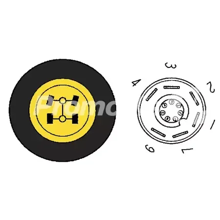 Bouton de 4 roues motrices adaptable Claas/Renault/Hurlimann/Lamborghini/Same