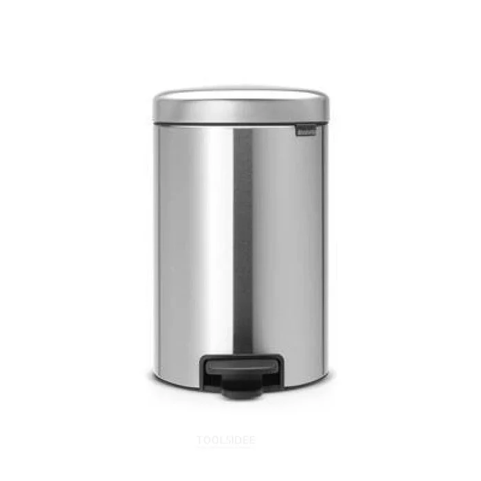 Brabantia Poubelle à Pédale Newlcon 12L Acier Mat
