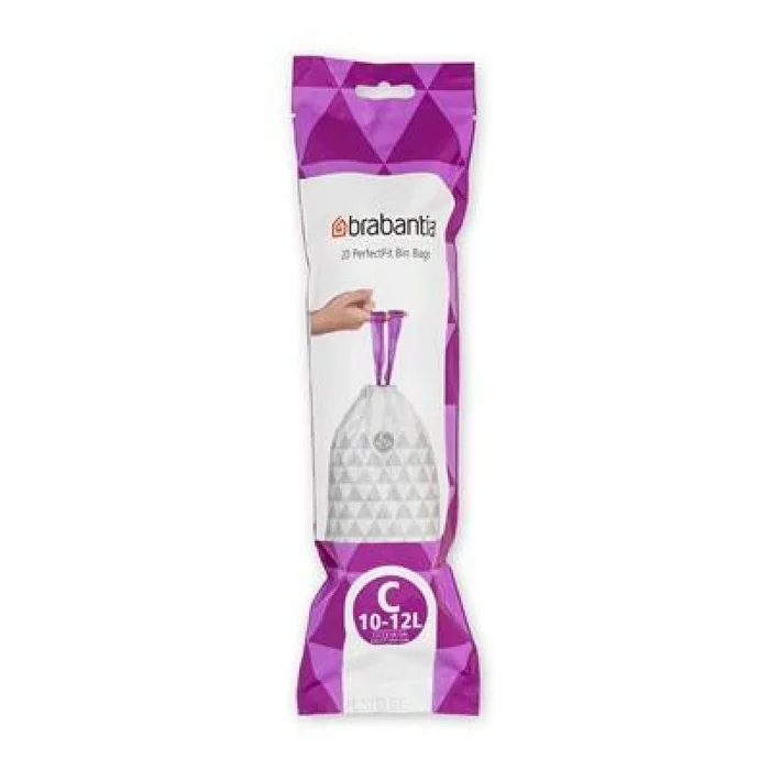 Brabantia Sac poubelle PerfectFit C 10-12L blanc 20pcs
