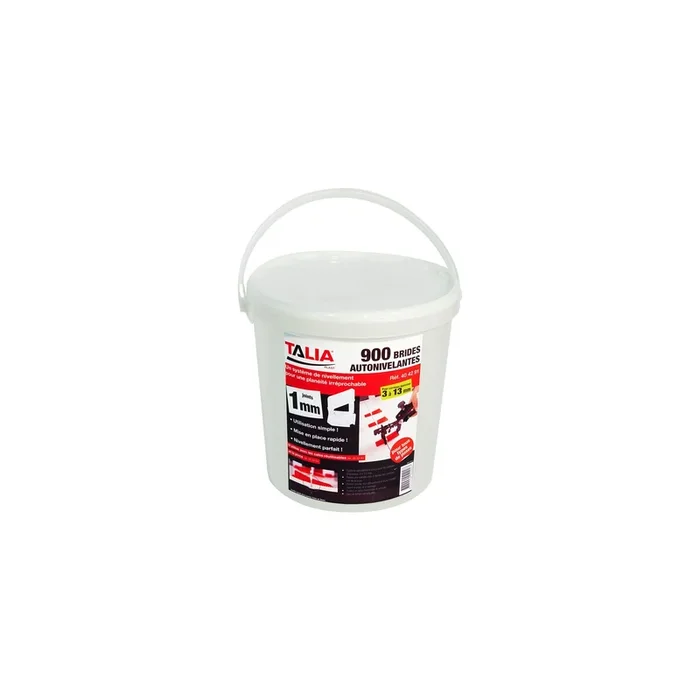 BRIDES AUTO-NIVELANTES 1.5MM (SEAU DE 900 PIECES) TALIAPLAST – 404295