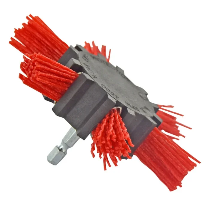 Brosse EVENTAIL -Fil nylon rouge -Décapage du bois / Ø: 100 / TIVOLY – XT20222000782