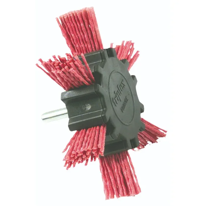 Brosse EVENTAIL | fil nylon rouge | décapage du bois | Ø100 mm TIVOLY – XT20211000240