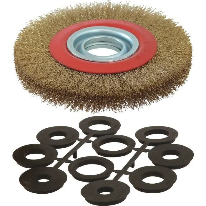 Brosse métallique avec bagues multi-alésage – 15540